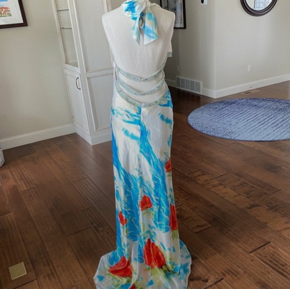 Milano Maxi Dress - Blue and Red